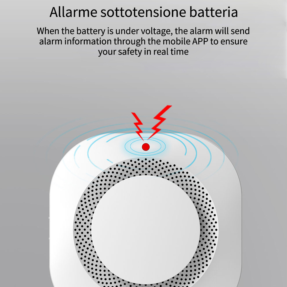 Household Intelligent WiFi Smokes Alarm Fire Smokes Sensors phone APP Notification Warning Real-time Smokes Sensors Alarm