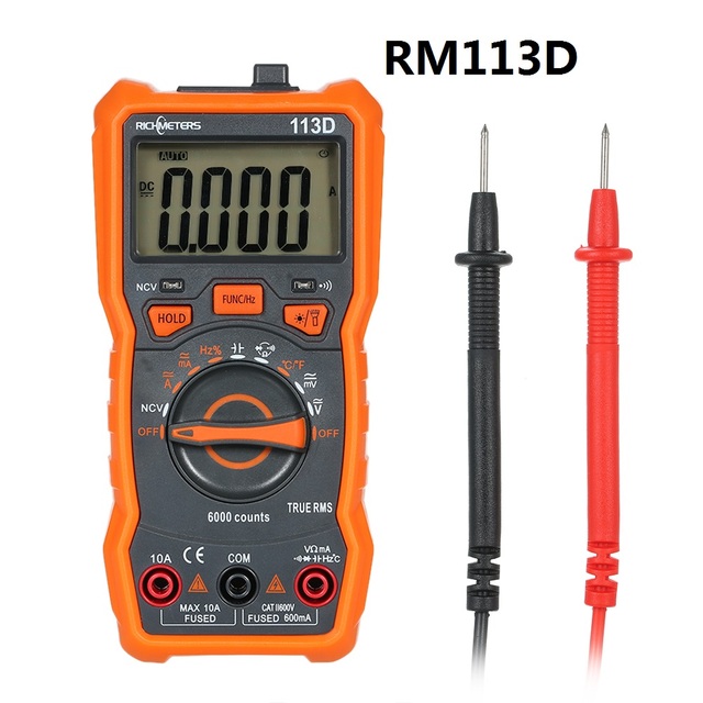 RM113D NCV Digital Multimeter 2000 Counts HFE AC/DC Voltage Measuring Meter Magnetic Suction Flash Light Backlight Multi-meter