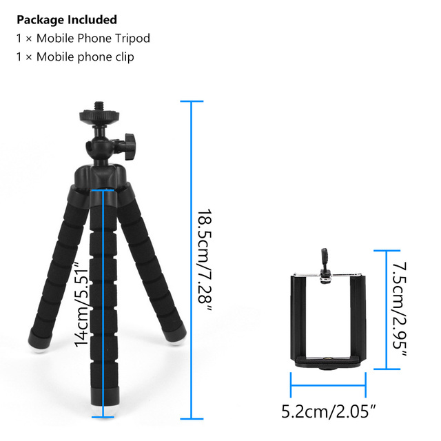Camera Phone Tripod Portable Adjustable Stand Mount Holder Clip Bluetooth-compatible Remote Control For Cellphone Mobile Phone
