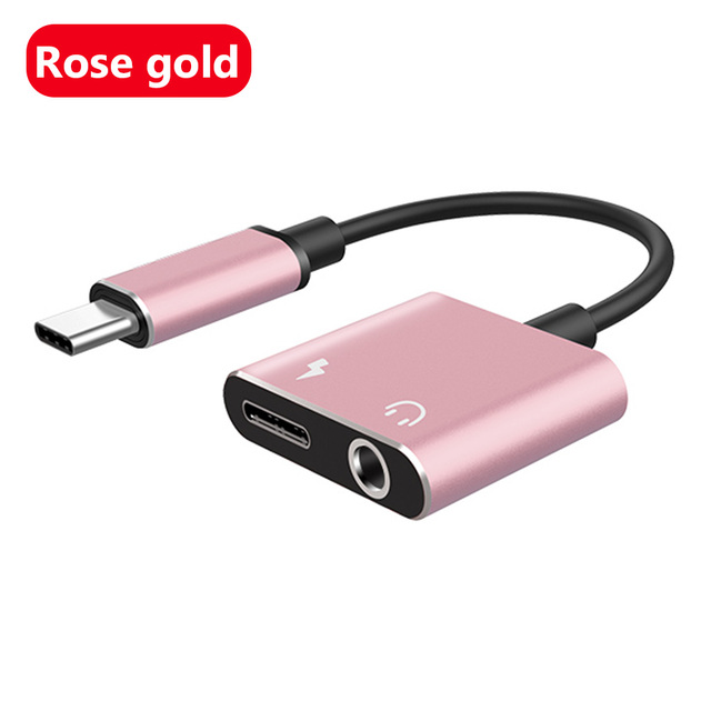 Type-C Convertor USB Type C Charging Cable 3.5mm Audio Earphone Headphone Adapter For Xiaomi For Huawei honor LG Mobile Phone