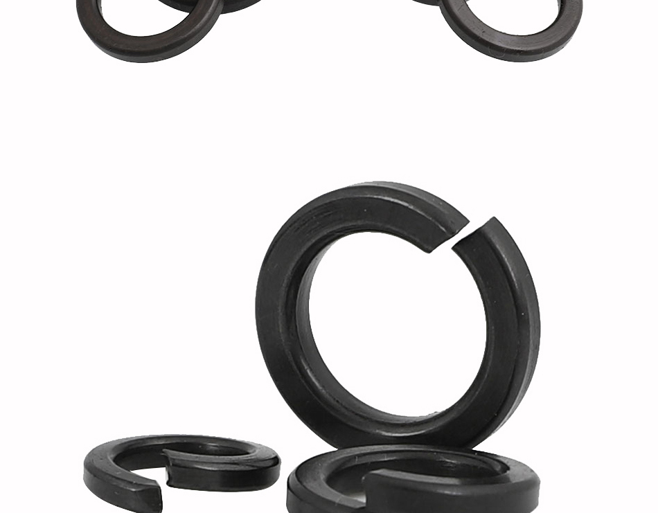 Spring Lock Washer M3 M4 M5 M6 M8 M10 M12 M14 M16 M18 M20 M22 M24 M27 M30 Carbon Steel Material Blackening Washer