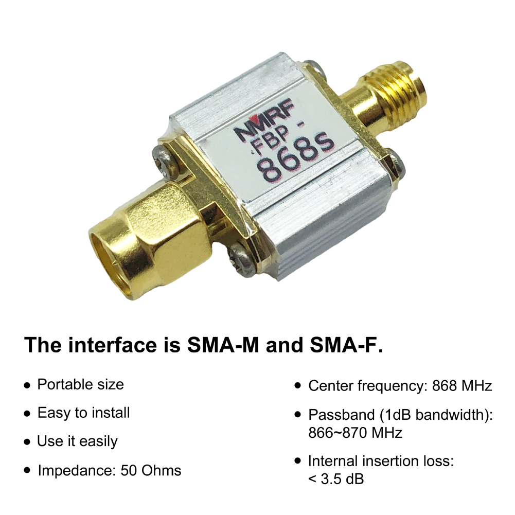 866~870MHz Bandwidth Filter Remote Controller Radio Frequency Identification Receiver Performance Optimization Band Pass Filter