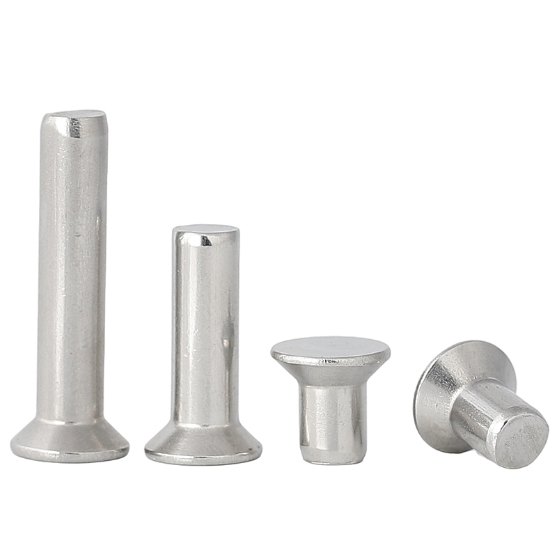 10/50pcs M1 M1.2 M2 M2.5 M3 M4 M5 M6 304 Stainless Steel Flat Countersunk Head Solid Rivet Self Plugging GB869 Diameter 1-6mm