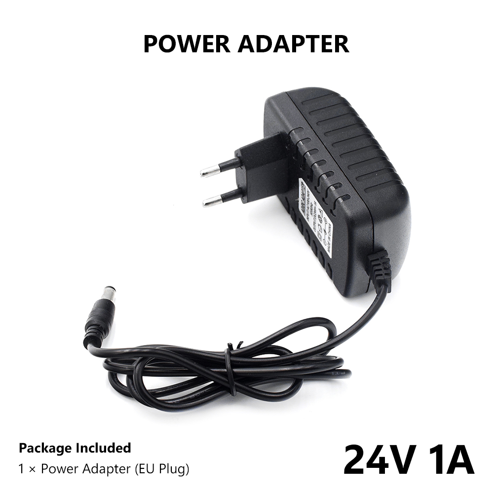 24V 1A Power Supply Adapter Transformer Charger For LED Strip Lights Routers CCTV Camera VCD Palyer Game Machines US/EU Plug