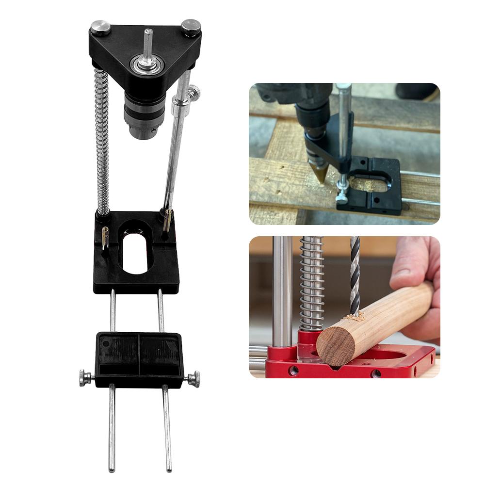 Woodworking Drill Locator Adjustable Punch Locator Mini Bench Drill Press Woodworking Drilling Locator Guider For Home Tool Kit