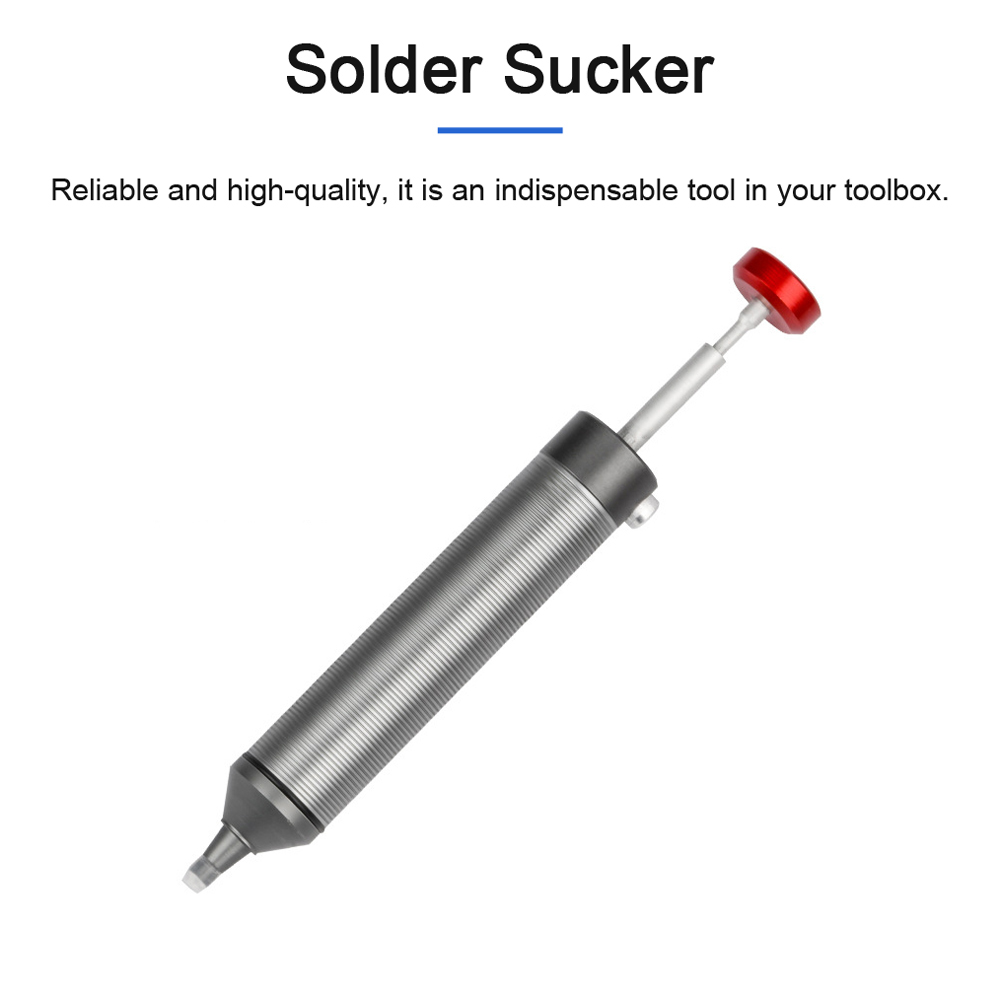 Solder Sucker Desoldering Pump Manual Solder Remover Tool Soldering Iron Desoldering Tool Powerful Suction LK-SS02