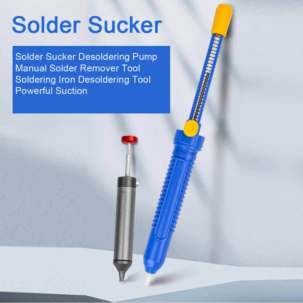 Solder Sucker Desoldering Pump Manual Solder Remover Tool Soldering Iron Desoldering Tool Powerful Suction LK-SS02