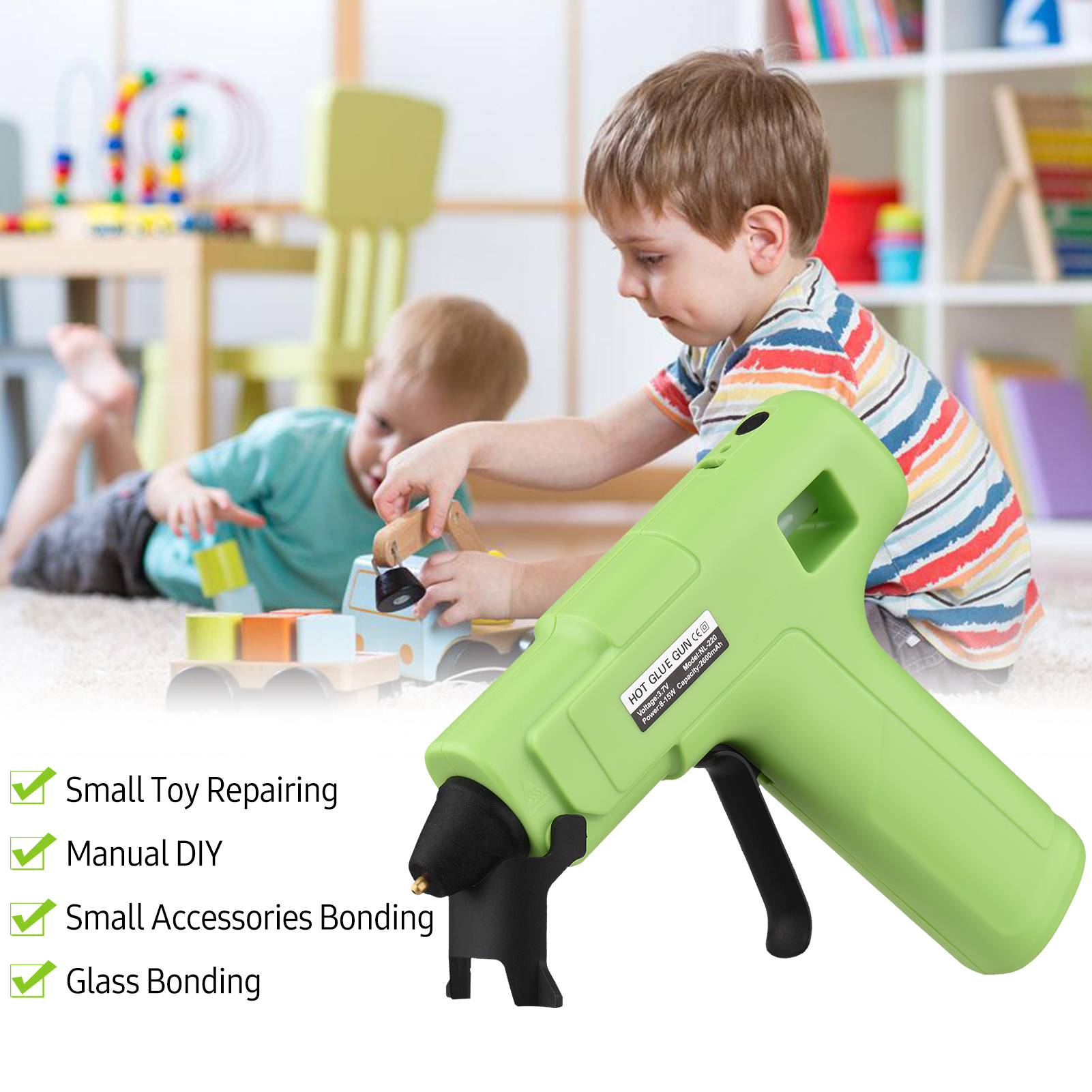 Rechargeable Hot Melt Glue Machine Children's Cordless Portable Small Handheld Manual DIY Glue Machine