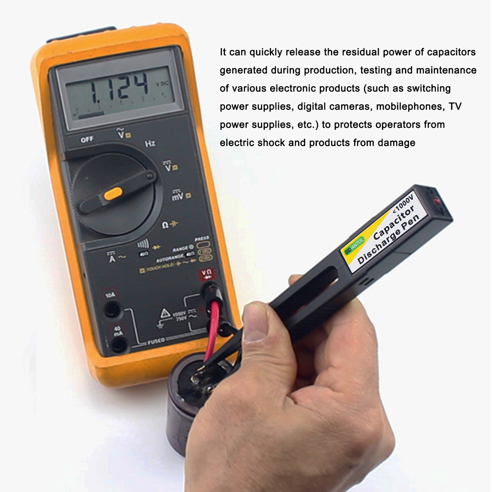 1000V Capacitor Discharge Pen High Voltage Quick Discharging Tool Constant Discharge Pen Electronic Repairs Discharge Pen