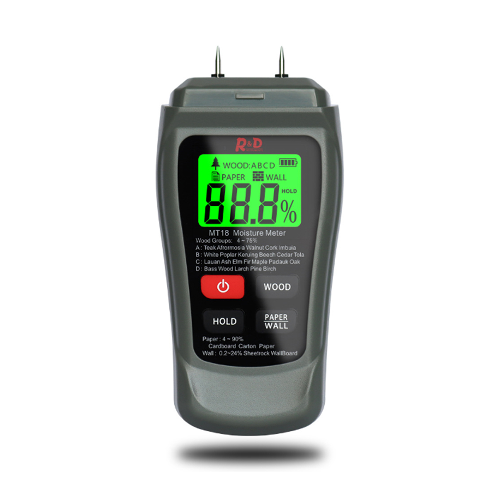 Paperboard Floor Mixed Wall Humidity Detector Moisture Content Tester Wood Moisture Tester Needle Type Wood Hygrometer