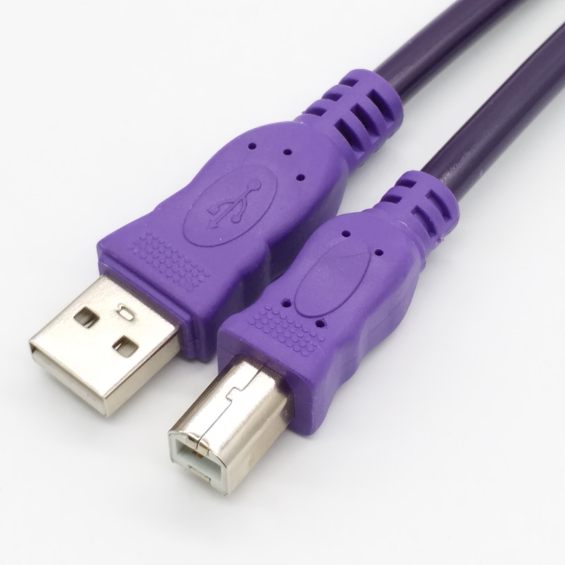 Fast Aata Line USB 2.0 Printer Cable Type A Male To Type B Male Dual Shielding High Speed Transparent Purple 1.5/3/5/10M Square Mouth Line