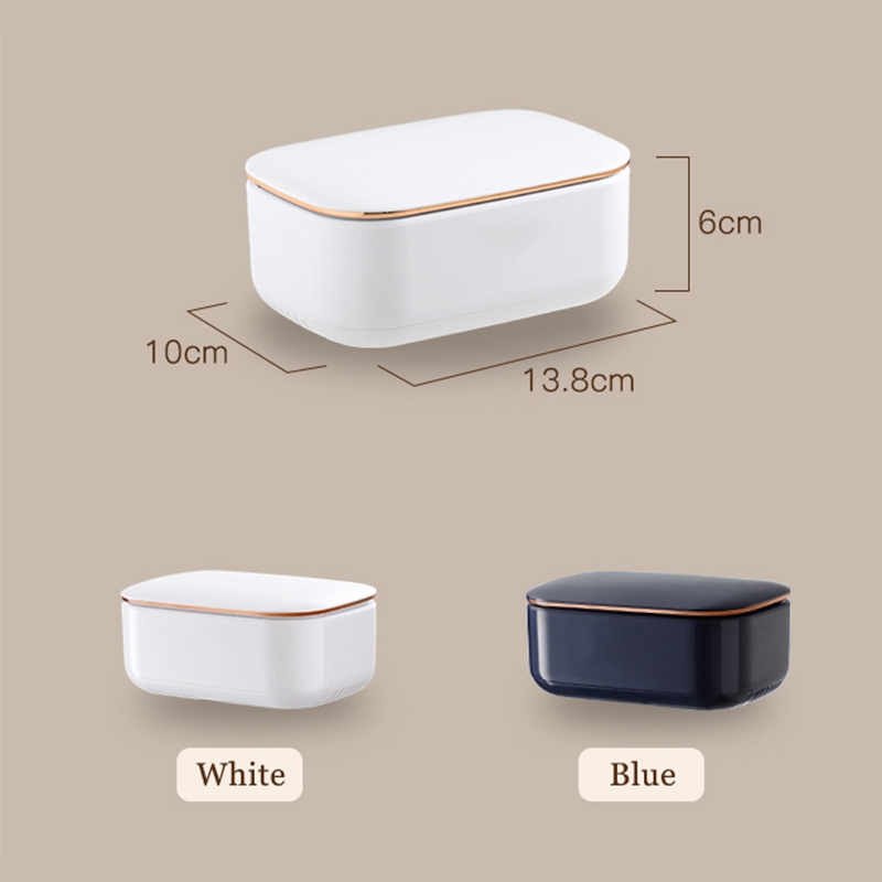 Wall Mounted Soap Holder Drain Water Tray Storage Soap Box With Lid Toilet Shower Bathroom Soap Dish For