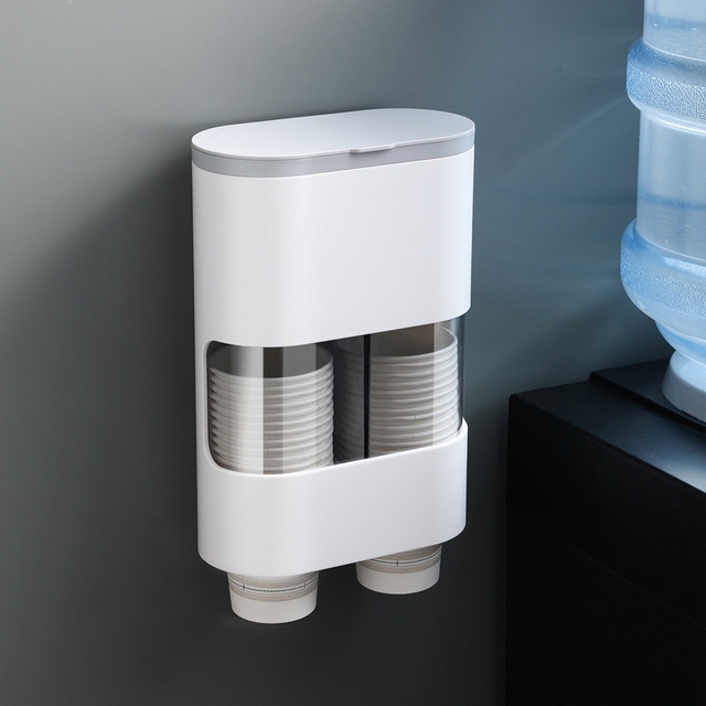 Water Dispenser Cup Holder Disposable Cups Paper Frame Automatically Take a Cup of Beverage Holder Wall-Mountable  Storage  Rack