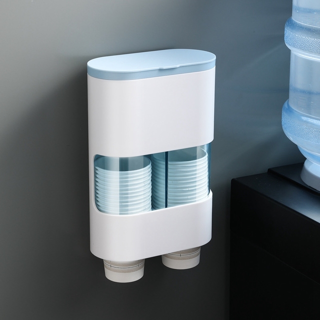 Water Dispenser Cup Holder Disposable Cups Paper Frame Automatically Take a Cup of Beverage Holder Wall-Mountable  Storage  Rack