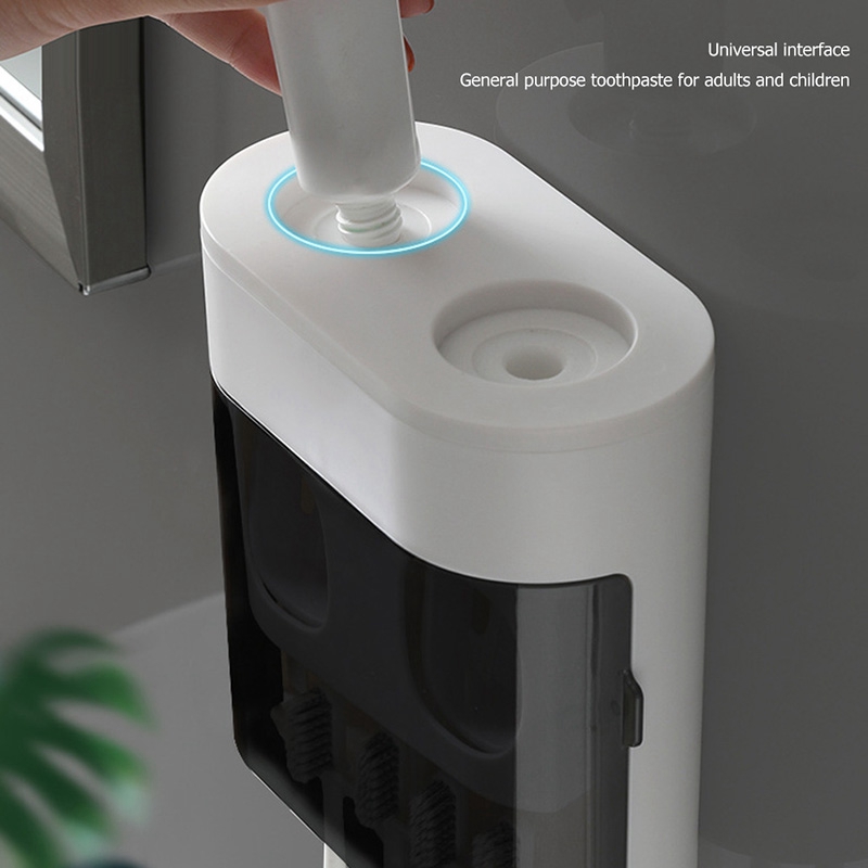 Wall Mount Automatic Toothpaste Squeezer Multifunction Toothpaste Dispenser Double a toothpaste squeezer Toothbrush Holder Tool