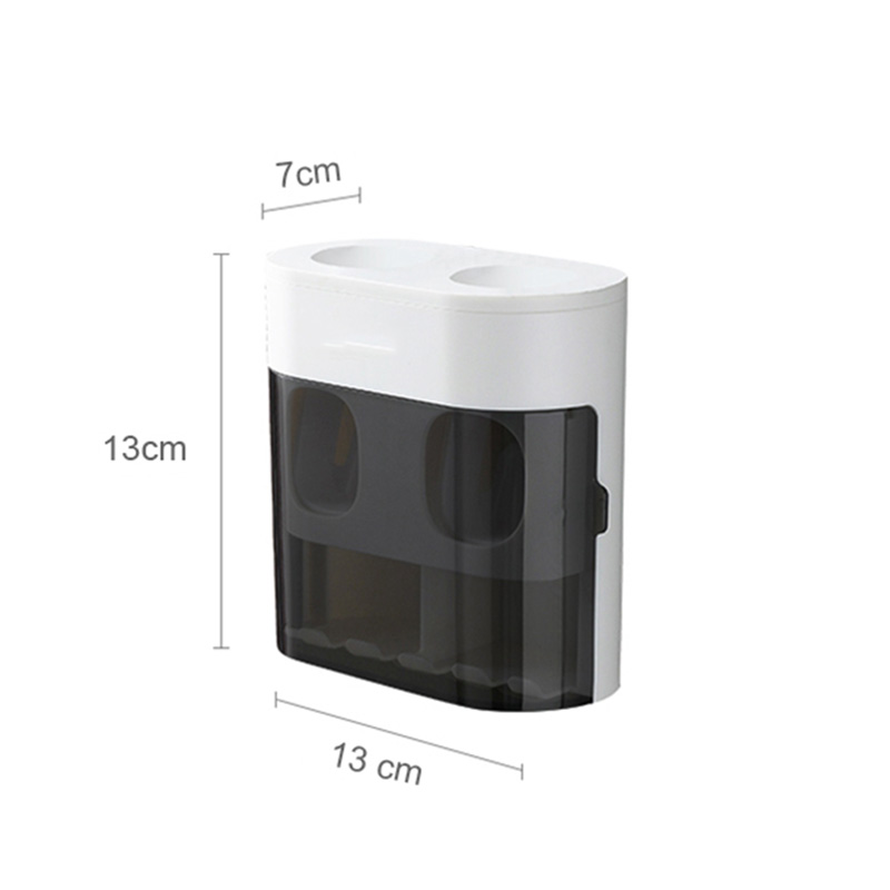 Wall Mount Automatic Toothpaste Squeezer Multifunction Toothpaste Dispenser Double a toothpaste squeezer Toothbrush Holder Tool