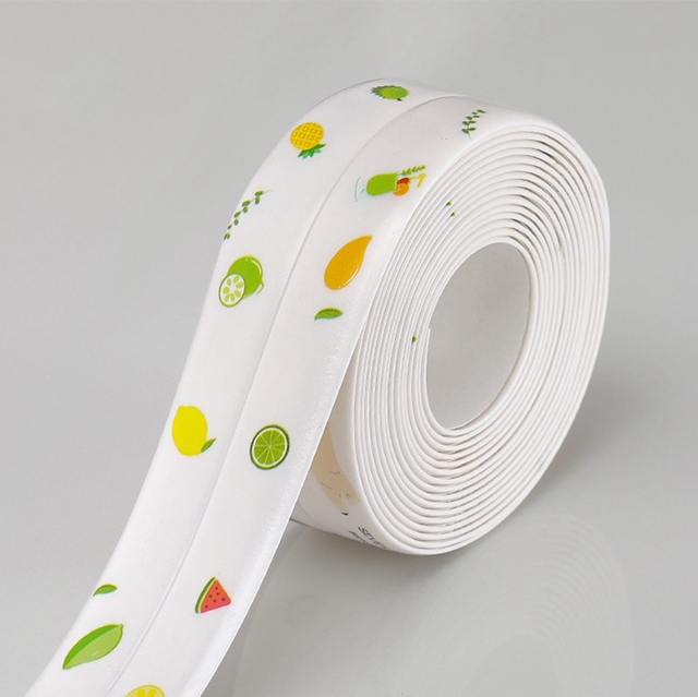 Kitchen Sink Waterproof Sticker Anti-mold Waterproof Tape Bathroom Countertop Toilet Gap Self-Adhesive Seam Stickers