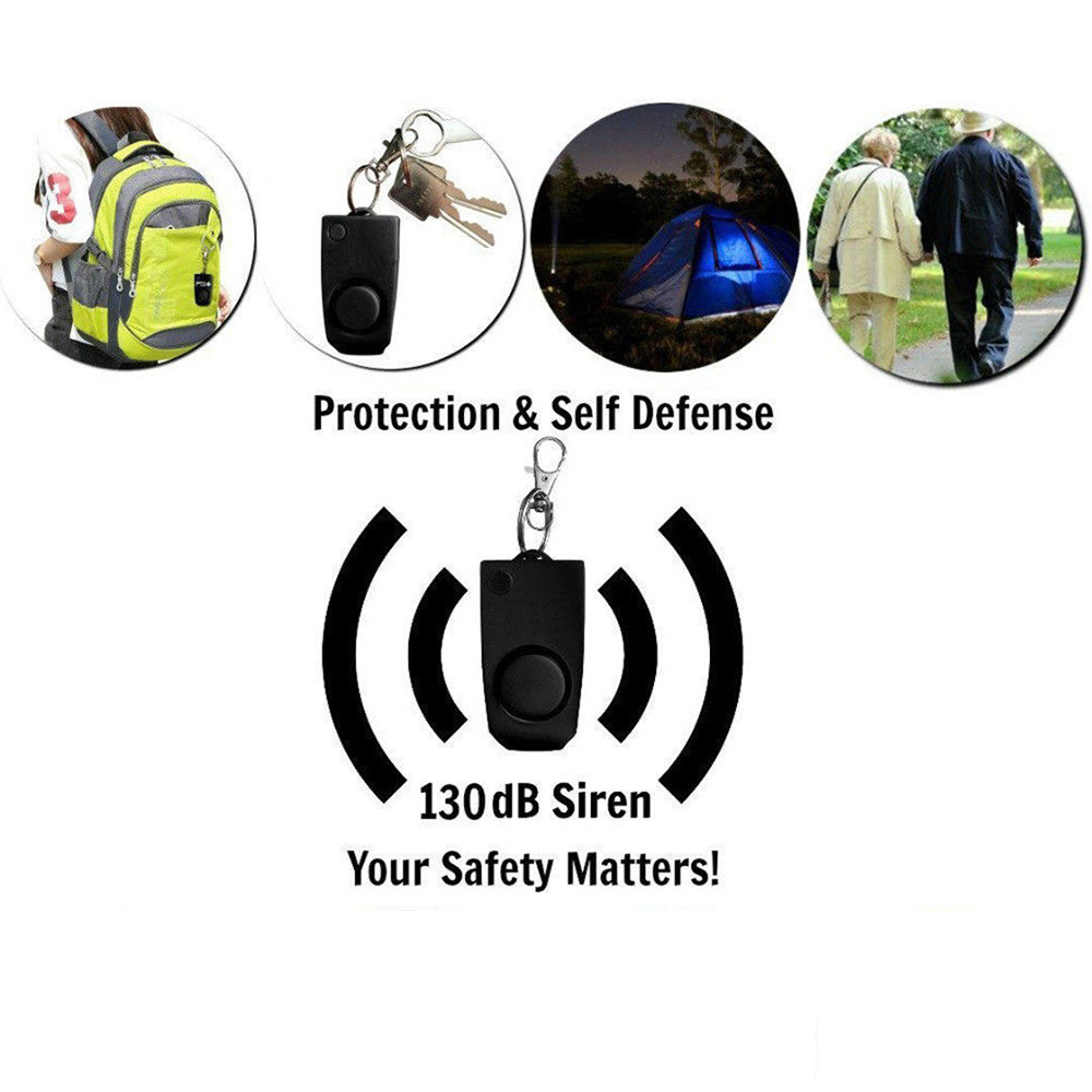 Self Defense And Wolf Proof Alarm Loud Keychain Emergency Alarm Alarm 130dB Women Security Protect Attack Self-defense Emergency Keychain anti rape