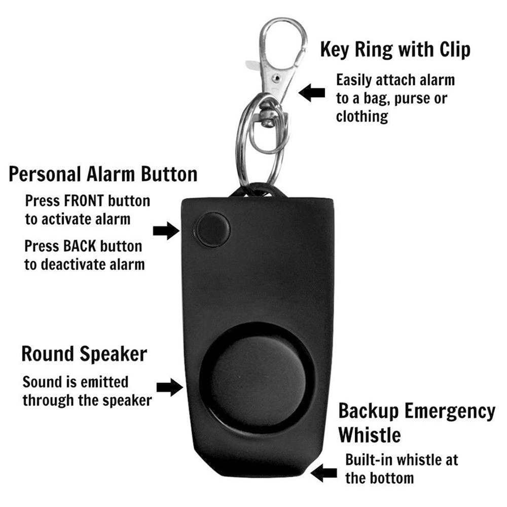 Self Defense And Wolf Proof Alarm Loud Keychain Emergency Alarm Alarm 130dB Women Security Protect Attack Self-defense Emergency Keychain anti rape