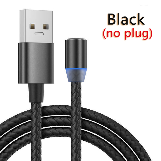 Black Red Magnetic Cable Micro USB Type C Magnetic Charge Charger Cable for Mobile Phone 1m cable