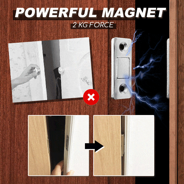 Non-perforated Magnetic Door Closer Automatic Sensor Door Closer for Drawers Rawstring Strong Magnet Cupboard Ultra Thin Closure