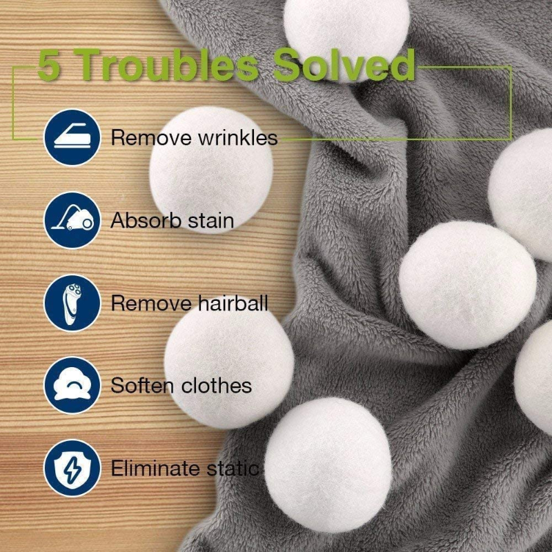 Wool Dryer Ball Reusable Softener Laundry Balls Drying Wool Balls Fabric Softener Drying Clothes Washing Machine Accessories