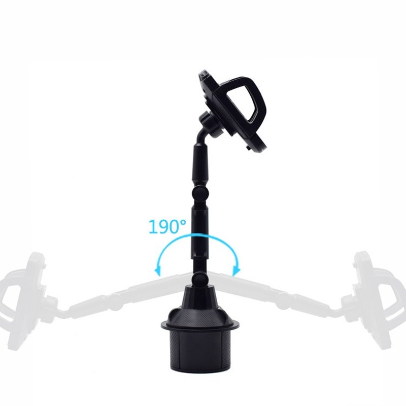 Car Inner Center Console Adjustable Angle Car Cup Holder Cellphone Mount Stand Cradle for Mobile Phones Car Cup Dual Phone and Pad Adjustment Holder