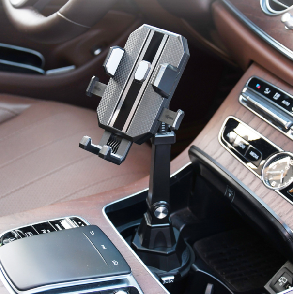 Car Inner Center Console Adjustable Angle Car Cup Holder Cellphone Mount Stand Cradle for Mobile Phones Car Cup Dual Phone and Pad Adjustment Holder