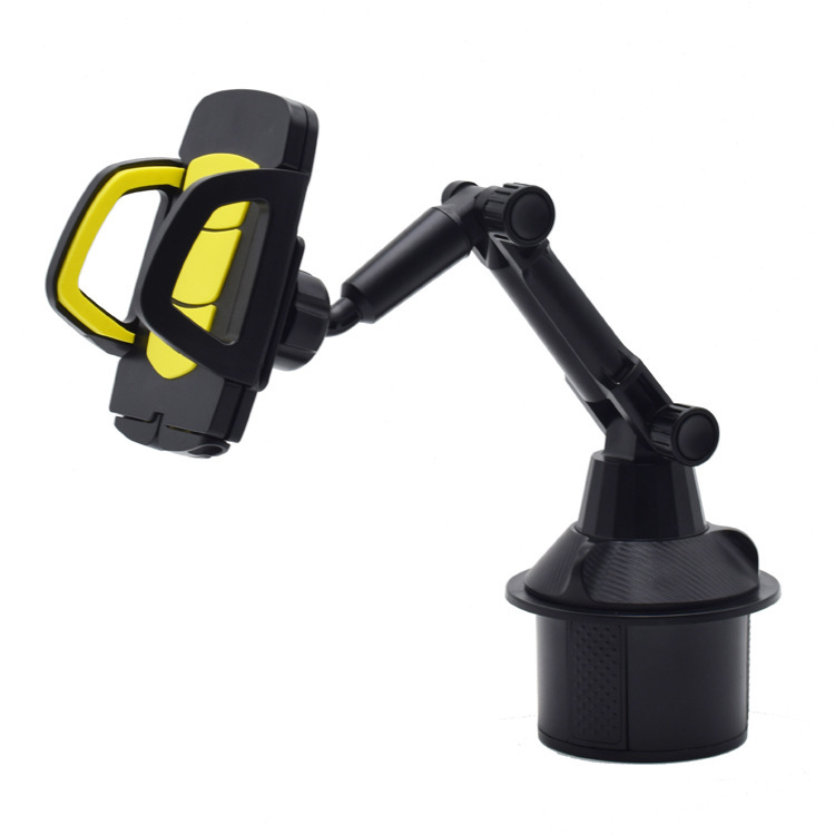 Car Inner Center Console Adjustable Angle Car Cup Holder Cellphone Mount Stand Cradle for Mobile Phones Car Cup Dual Phone and Pad Adjustment Holder