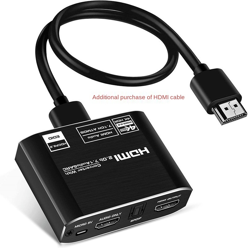 2.0 Audio Splitter 4K 60Hz Mini 3 Port HDMI-compatible Switch  4K Switcher Splitter 1080P HDR 3 In 1 Out Port Hub for DVD HDTV Xbox PS3 PS4