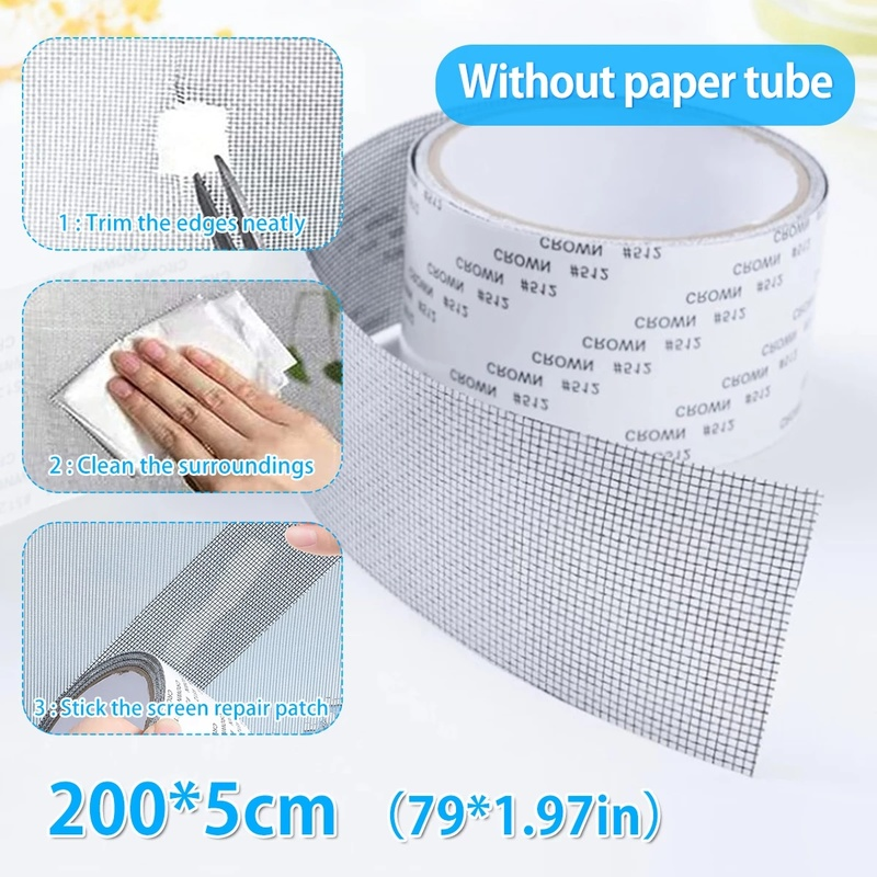 5*200cm Window Net Anti-mosquito Mesh Patch Repair Tape Summer Screen Window Door Mosquito Netting Patch Screen Repair Patch