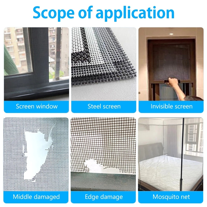 5*200cm Window Net Anti-mosquito Mesh Patch Repair Tape Summer Screen Window Door Mosquito Netting Patch Screen Repair Patch