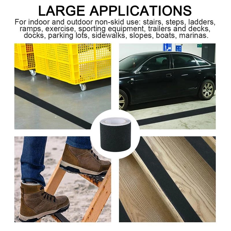 5M Anti-slip Tape Outdoor Anti-Slip Strips Shower Floor Stickers on Slip Traction Abrasive Adhesive Stairs Safety Tread Step
