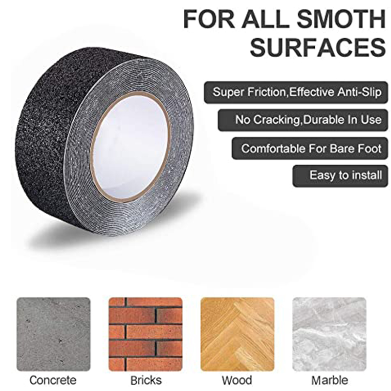 5M Anti-slip Tape Outdoor Anti-Slip Strips Shower Floor Stickers on Slip Traction Abrasive Adhesive Stairs Safety Tread Step