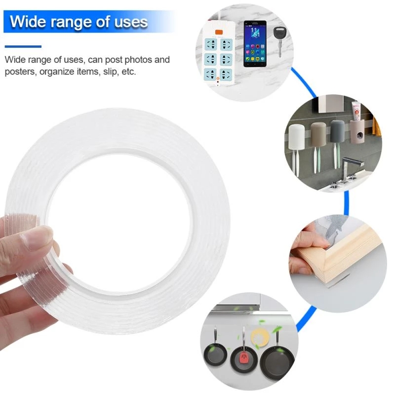 1M Nano Tape Bathroom Kitchen Waterproof and Mildew Proof Tape Sink Bathtub Strong Self Adhesive Double Sided Tapes