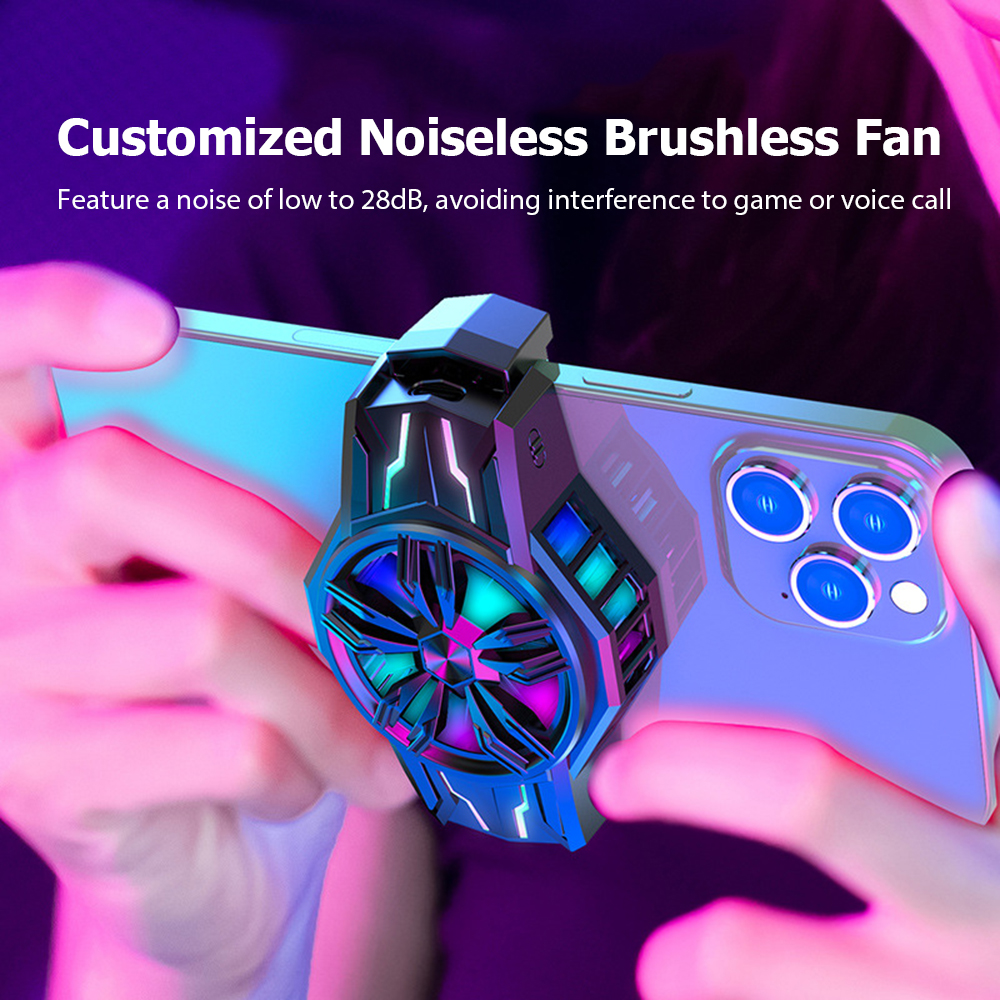 S1-3030 Semiconductor Cell Phone Cooler Mini Smartphone Cooling Fan Low Noise for Game Movie Live Streaming Vlog