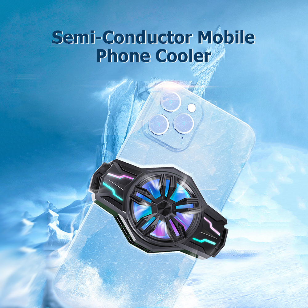 S1-3030 Semiconductor Cell Phone Cooler Mini Smartphone Cooling Fan Low Noise for Game Movie Live Streaming Vlog