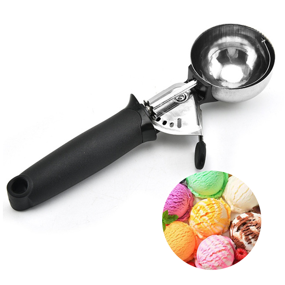 Ice Cream Scoop Stainless Steel Ice Cream Spoon Metal Icecream Cookie Scoop Melon Fruit Baller Ice Ball Maker Kitchen Tools