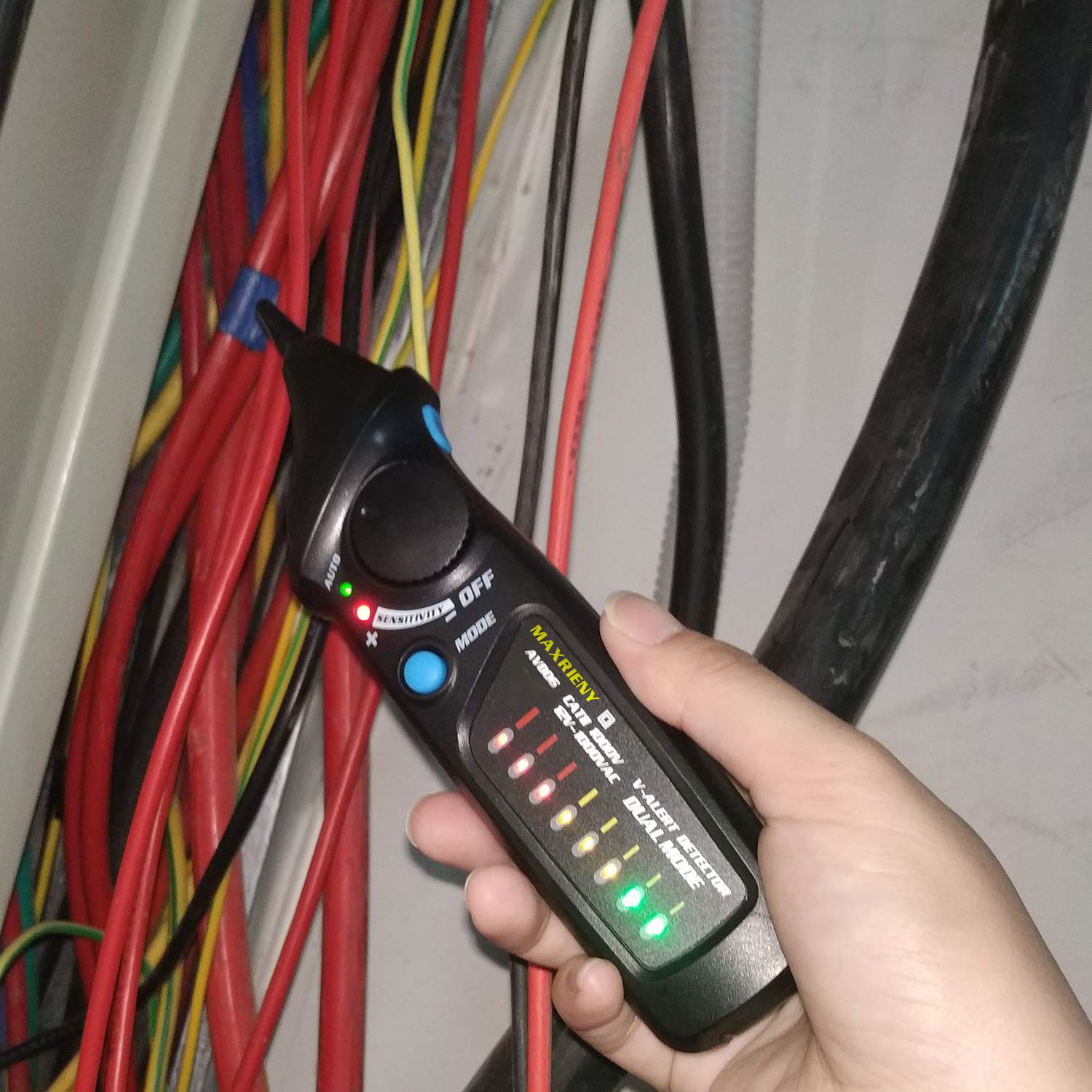 AC Voltage Detector AVD06 Dual Mode 12V/48V~1000V Circuit Tester Non-contact AC Voltage Test Pen with Flashlight