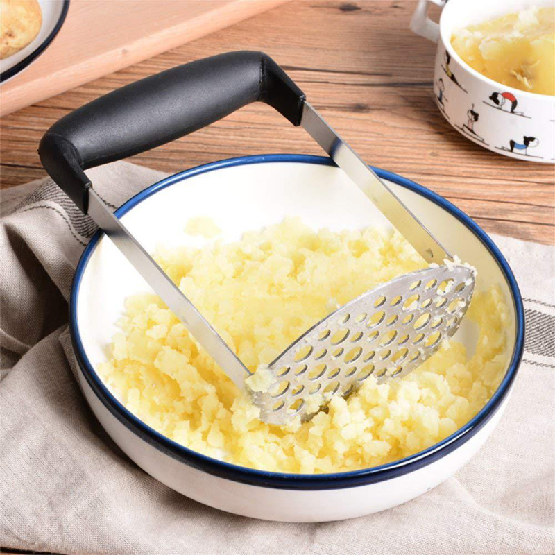 1 Stainless Steel Garlic Press Manual Kitchen Gadgets Mashed Potatoes Sweet Potato Masher