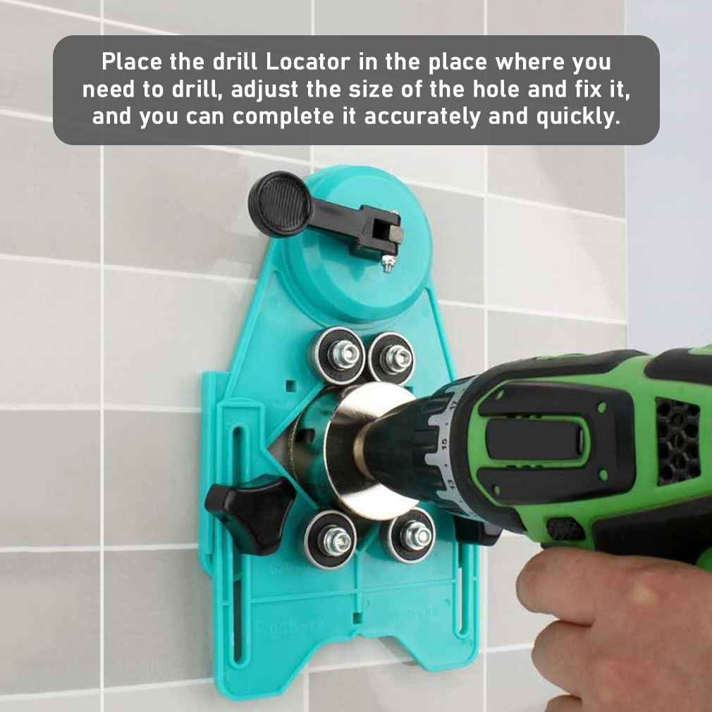 Adjustable Hole Saw Centering Locator Suction Holder Drill Bit Hole Saw Guide Jig Fixture Adjustable Drill Guide Hole Locator