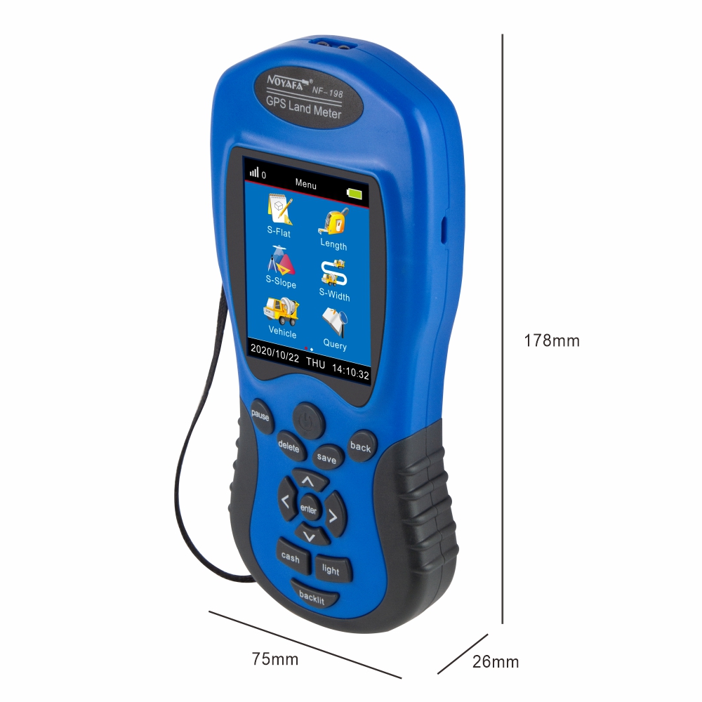 Noyafa Land Meter Test Device NF-198 Survey Equipment Use For Farm Land Surveying Mapping Area Length Measurement Tool