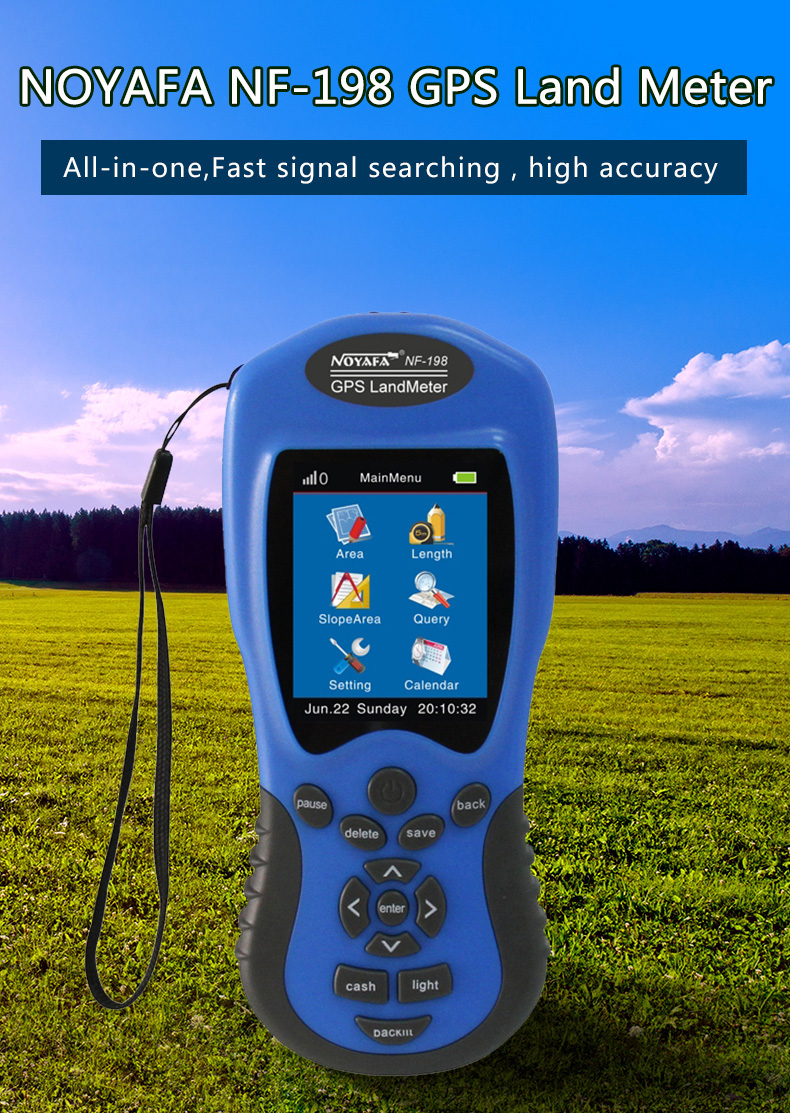 Noyafa Land Meter Test Device NF-198 Survey Equipment Use For Farm Land Surveying Mapping Area Length Measurement Tool
