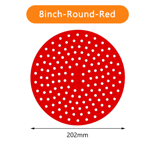 Reusable Silicone Air Fryer Liners Non-Stick Round Square Air Fryer Liner Mats for Kitchen Cooking with 100PCS Disposable Gloves