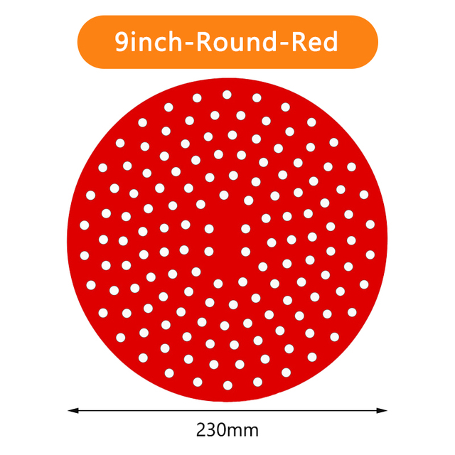 Reusable Silicone Air Fryer Liners Non-Stick Round Square Air Fryer Liner Mats for Kitchen Cooking with 100PCS Disposable Gloves