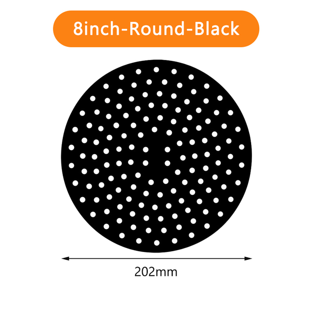 Reusable Silicone Air Fryer Liners Non-Stick Round Square Air Fryer Liner Mats for Kitchen Cooking with 100PCS Disposable Gloves