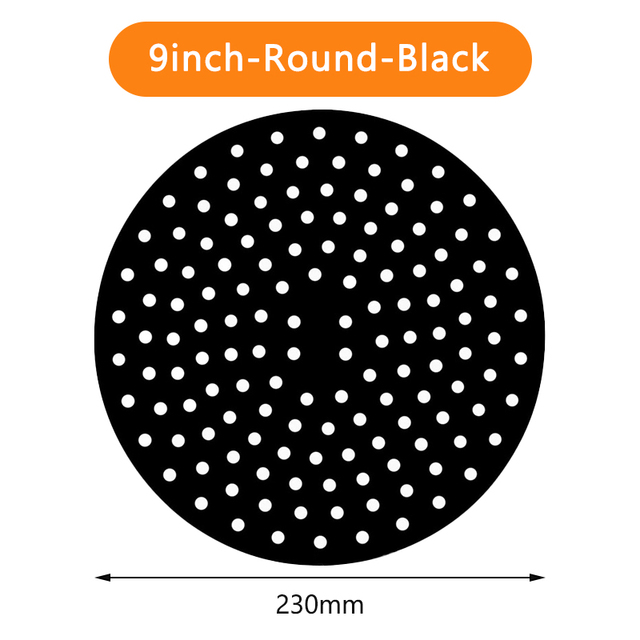 Reusable Silicone Air Fryer Liners Non-Stick Round Square Air Fryer Liner Mats for Kitchen Cooking with 100PCS Disposable Gloves