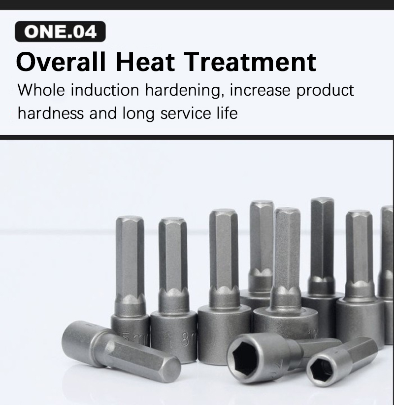Hex Socket Screw Sleeve Nozzles Nut 1/4" Hexagonal Screwdriver Set 5-12mm Hexagon Nut Driver Drill Adapter For Woodworking Tools
