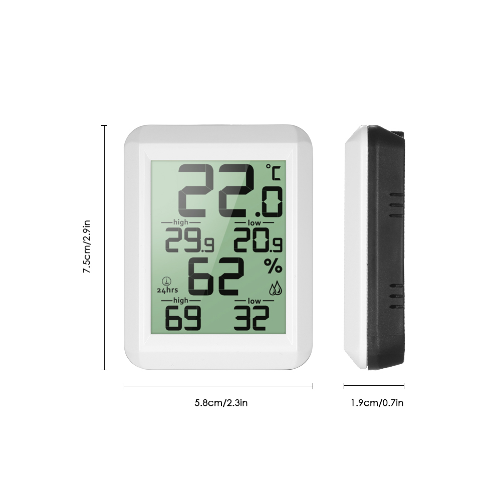 Mini LCD Digital Indoor Thermometer Hygrometer Room °C/°F Temperature Humidity Monitor Gauge Thermo-Hygrometer with Back Stand