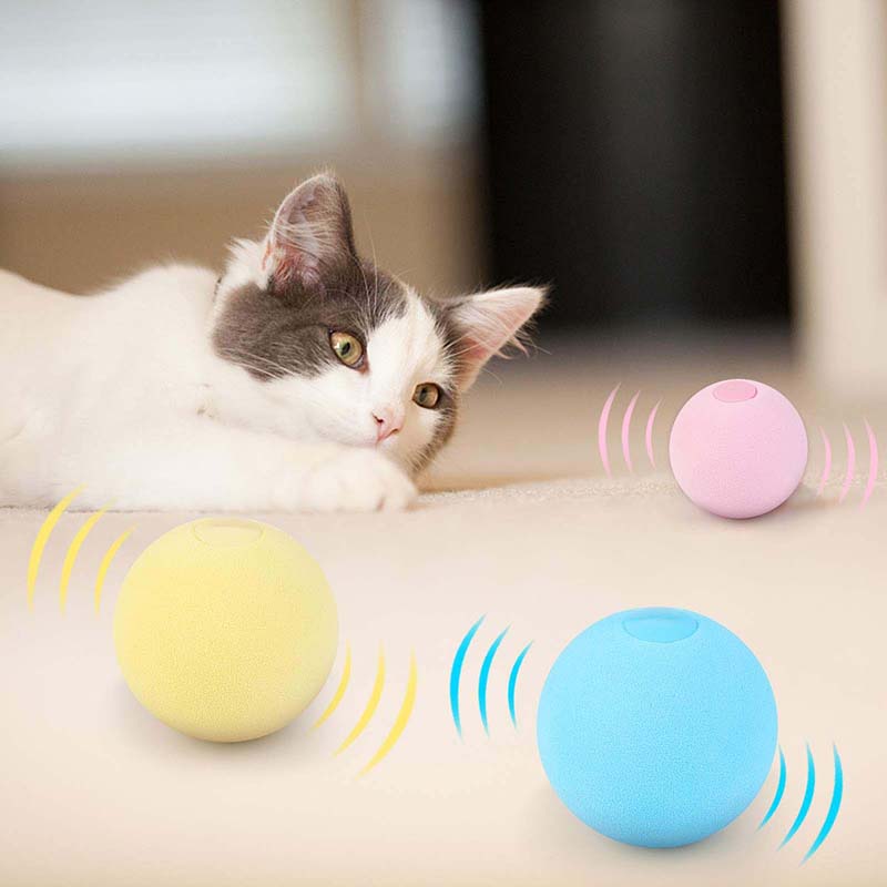 Smart Cat Toy Interactive Ball Catnip Cat Training Toy Pet Playing Ball Pet Squeaky Supplies Products Toys for Cats Kitten Kitty